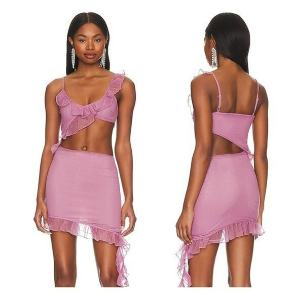 MORE TO COME Payton Ruffle Dress - Pink - Picture 1 of 11
